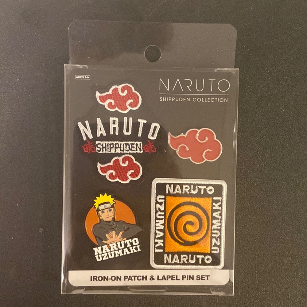 Naruto pin and patch set